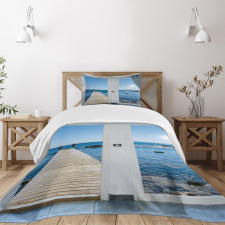 Patio Ocean Sea Sunny Bedspread Set