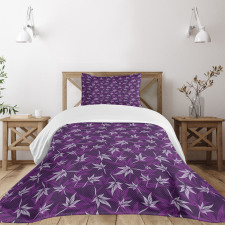 Abstract Lily Flowers Bedspread Set