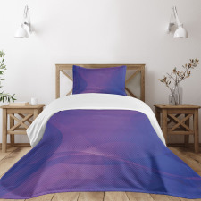 Indigo Wavy Modern Art Bedspread Set