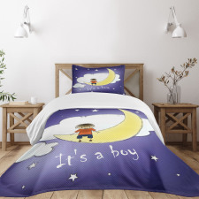 Boy Baby Sky Greeting Bedspread Set