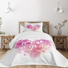 Hearts Pastel Girl Bedspread Set