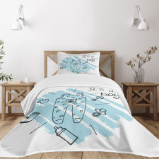 Its a Boy Paintbrush Bedspread Set