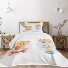 Happy Babies Playing Bedspread Set
