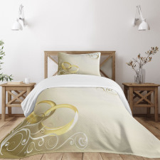 Rings Floral Romantic Bedspread Set