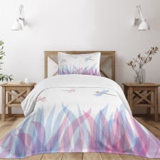 Dragoflies on Flame Bedspread Set