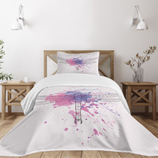 Grunge Moth Dragonfly Bedspread Set