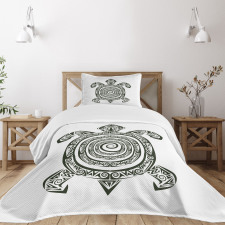 Turtle Maori Bedspread Set