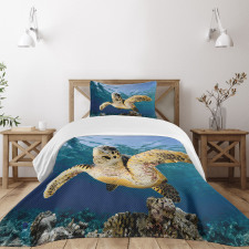 Hawksbill Sea Turtle Bedspread Set