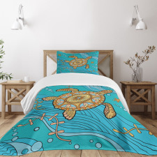 Doodle Water Bedspread Set