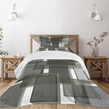 Cubes Modern Abstract Bedspread Set