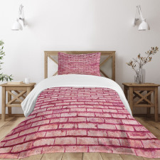 Old Brick Wall Facade Bedspread Set