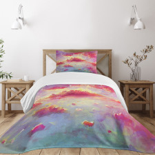 Vibrant Clouds Scenic Bedspread Set