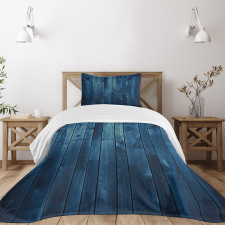 Wooden Planks Texture Bedspread Set