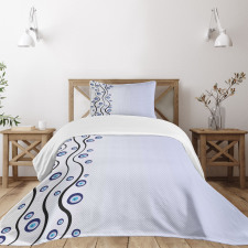 Eye Shape Shape Lines Bedspread Set