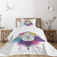 Hamsa Triangle Art Bedspread Set