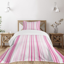 Vertically Striped Bedspread Set
