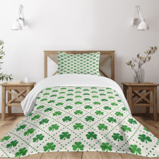 4 Leaf Shamrock Dots Bedspread Set
