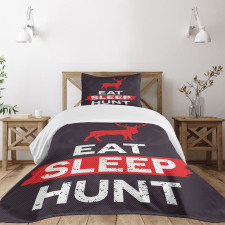 Eat Sleep Hunt Bedspread Set