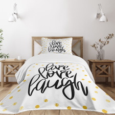 Phrase Dots Bedspread Set