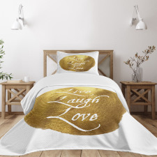 Big Spot Words Bedspread Set