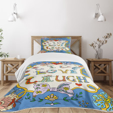 Floral Doodles Bedspread Set