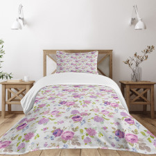 Roses and Violets Bedspread Set