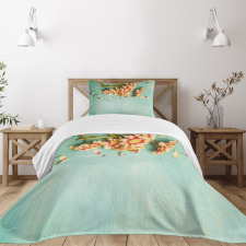 Gerbera Bunch Blue Bedspread Set