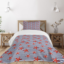 Maritime Themed Pattern Bedspread Set