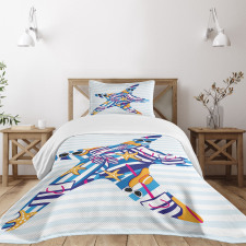 Cartoon Sea Star Bedspread Set