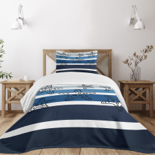 Stripes Starfish Bedspread Set