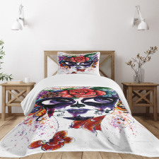 Floral Big Eyes Bedspread Set