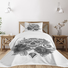 Roses Diamond Shape Bedspread Set