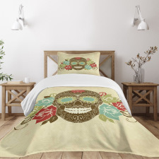 Vintage Gothic Face Bedspread Set