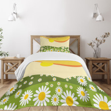 Daisy Flower Field Sun Bedspread Set