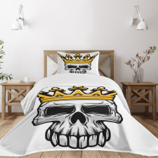 Skull Cranium with Coronet Bedspread Set