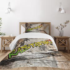 Rastafari Street Graffiti Bedspread Set