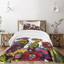 Potted Plant Blossom Bedspread Set