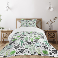 Hedgehog Saguaro Cartoon Bedspread Set