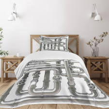 Maze of Pipes Bedspread Set