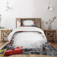 Pipes Meters Bedspread Set