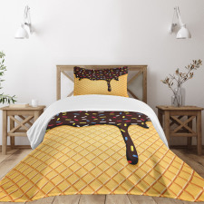 Choco Waffle Bedspread Set