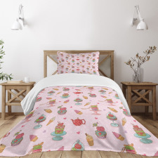 Teapots Cookies Bedspread Set