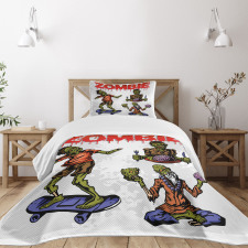 Man Eating Brain Bedspread Set