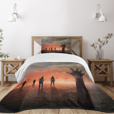 Death Burning City Bedspread Set