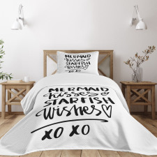 Mermaid Kiss Starfish Words Bedspread Set