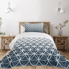 Retro Ombre Curves Bedspread Set