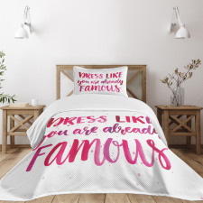 Fashion Words Bedspread Set