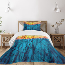 Autumn Dried Flowers Bedspread Set