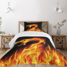 Abstract Fiery Creature Bedspread Set