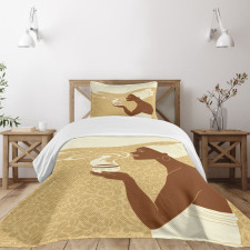 Happy Afro Lady Bedspread Set